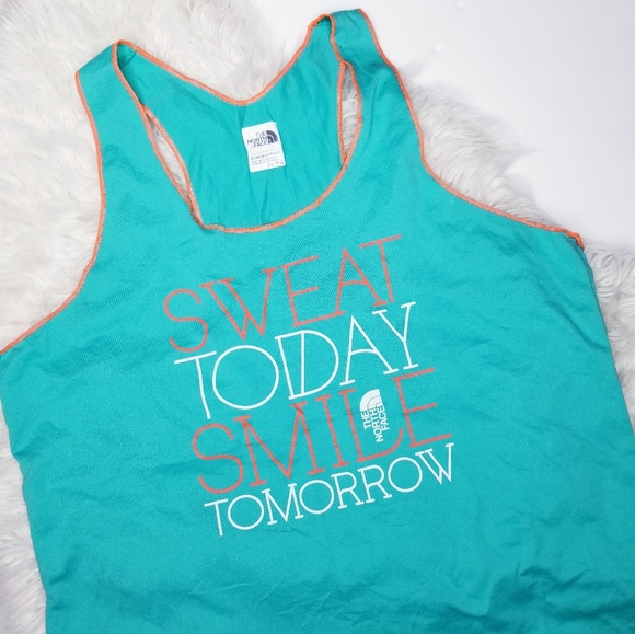 The North Face Tops - The north face teal workout hiking tank top
